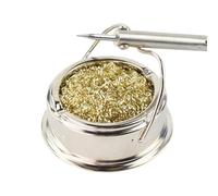 Support de fer à souder, filet de de fil de cuivre, 8,3 x 8,3 x 2,7 cm en acier inoxydable, outils à dessouder, outils de nettoyage durable pour garder l'équipement de soudage propre