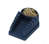 Support de fil à souder en silicone résistant à la chaleur avec 6 rainures en V pour un placement sécurisé des fils jusqu'à 250 °C avec brosse intégrée vert foncé (gris foncé)