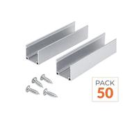 Support de Fixation Aluminium pour Néon LED Flexible 220V - Pack de 50