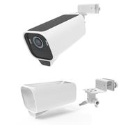 Support de fixation pour caméra eufyCam S3 Pro, support de fixation avec étui en silicone étanche pour caméra de surveillance solaire extérieure (blanc)