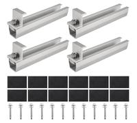 Support de fixation pour toiture en tôle ondulée, 30 mm, aluminium, lot de 4