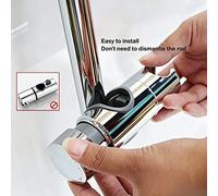 Support de fixation réglable pour pomme de douche, pince de 18-32 mm avec rotation à 360° ° Rotule de rotation pour accessoires de douche sur rail de salle de bain white