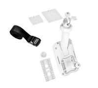 Support de fixation sans perçage pour caméra de sécurité, blanc | Support ABS réglable avec sangle d'installation et plaque de base pour une utilisation en extérieur ; flexibilité de