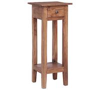 Support de fleurs en bois massif recyclé 30 x 30 x 75 cm - Fait à la main - Support rustique pour balcon, terrasse, salon, jardin - Polyvalent comme table d'appoint et décoration