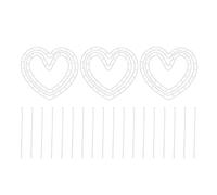 Support de fleurs flexible en forme de cœur, treillis métallique souple universel, outil de modélisation professionnel pour positionnement de la tige, finition argentée réutilisable