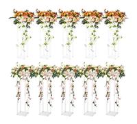VEVOR 10PCS Support de Fleurs de Mariage 60 cm Porte-fleurs Centre de Table Mariage Stratifié Acrylique Vase Géométrique Présentoir Floral pour Réception d'Événements, Décoration de Fête à la Maison