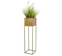Support de fleurs, massif de fleurs sur pied, moderne, métal, grenier, or 90 cm