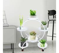Support de fleurs Support de pots de fleurs Support de plantes en métal 6 pots Étagère à plantes Étagère de jardin pour terrasse Jardin