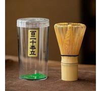 Support de fouet à matcha en bambou, porte-pinceau à thé de style japonais pour la poudre de matcha, support de fouet à 120 pointes pour bol à matcha de cérémonie du thé un,25Bambou