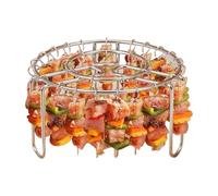 Support de friteuse à air pour four en acier inoxydable | Broche à griller antiadhésive réutilisable en acier inoxydable pour cuisine en plein air, maïs, légumes, saucisses, poisson