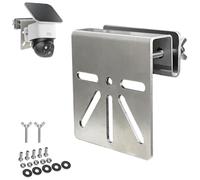 Support de Gouttière en Acier Inoxydable pour Eufy Security SoloCam S340 / E30, Support de Caméra de Sécurité Solaire, Support pour Caméra de Surveillance, Installation sans Perçage, avec Vis