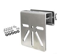 Support de gouttière en acier inoxydable pour EufyCam S3 Pro - Support robuste pour caméra d'extérieur - Accessoire de caméra de sécurité solaire Argent 9 cm