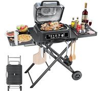Support de grill pour Ninja Woodfire OG701, OG850, OG951, support pour four à pizza Onni 12, chariot de grill pour Blackstone, Cuisinart, table de cuisson d'extérieur, pliable rapidement, 129,2 x 53,3