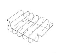 Support de grille anti-adhésif pour côtes - Rack vertical en acier inoxydable pour dos de bébé Côtes de Rechange Côtes d'agneau Côtes d'agneau Four Rôtissage Camping Accessoires Compact 26 x 31,5 cm