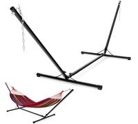 Support de Hamac en Acier 320x100x110cm durable jusqu'à 120kg noir