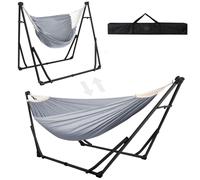 Support de hamac pliable - Acier, jusqu'à 200 kg - Jardin, terrasse ou intérieur