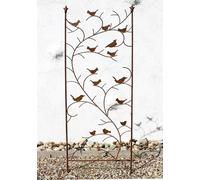 Support de jardinage écologique - Tuteur métallique - Pour soutenir les plantes - Design décoratif en forme d'oiseau - 150x50 cm - Marron