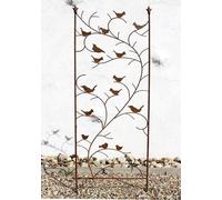 Support de jardinage écologique - Tuteur métallique - Pour soutenir les plantes - Design décoratif en forme d'oiseau - 150x50 cm - Marron