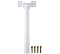 Support de Lampadaire Solaire en Métal Blanc, Montage sur Poteau Couleur Aléatoire