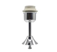 Support de lampe de bureau à culot fixe E27, douille en métal et fer, accessoires d'éclairage for bricolage(B Chrome)