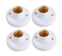 Support de lampe, douille d'ampoule 4 pièces, support de lampe rond en plastique E27, ampoule pour plafond mural
