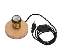 Support de Lampe en Bois Vintage, Ampoule E27/E26 à intensité Variable, Couleur Chêne, pour Chambre à Coucher, Salon, Salle à Manger, Bureau