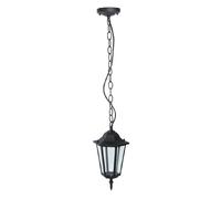 Suspension Extérieure ALU Jardin Plafond Lampe en Verre Lanterne Spotlight noir V -TAC 7072