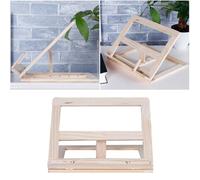 Support de Lecture en Bois Beige pour Livres et Cookbooks, Portable | Maintien Ferme des Pages, Angles D’inclinaison, Usage Dortoir et Déplacement, Format Léger