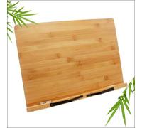Support De Lecture Réglable En Bambou, Pour Livre De Cuisine, Portable, Plateau À Trombone, Porte-Documents