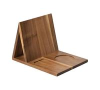 Support de lecture, support latéral en bois massif avec fonction de fente mobile, support de présentation de livre, support de littérature sur le plan de travail, aide à la lecture compacte pour une