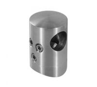 Support de liaison transversal - Pour poteau carré de 40 x 40 mm - tube 42,4 mm - 316 - noir X10 Design Production