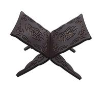 Support de Livre Coranique Pliable en Bois Marron Sculpté | Détachable, Finition Résistante à L’usure, Usage Maison et Lieux de Culte, Élément Décoratif Raffiné