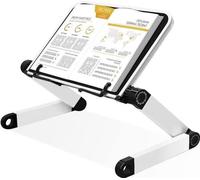 Support de livre de cuisine ergonomique, flexible, portable, rabattable, avec pinces à papier