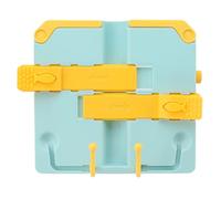 Support de livre de support de lecture portable pliable avec bords arrondis et matériau ABS anti-rayures La conception ergonomique réduit la pression du cou pour la bibliothèque (Yellow Blue)
