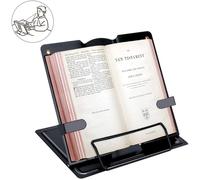 Support de livre en métal, support de copie, support de lecture/iPad/livre de cuisine/magazine, réglable 6 positions