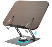 Support de livre réglable et pliable. Design ergonomique pour lecture, cuisine ou tablette. Incline réglable pour un confort