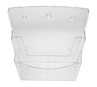 Support de Livres en Acrylique Transparent 2 Niveaux, Présentoir | Affichage de Documents, Organisateur de Littérature, Bureau Minimaliste, Sélection Facile, pour Enveloppes et Albums