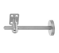 Support de Main Courante D'escalier Inox 304 Mural Réglable | Base Plate Allongée, Finition Chromée Polie, Pose Rapide, Fixation Cachée, pour Couloirs, Rampes Métalliques et Projets