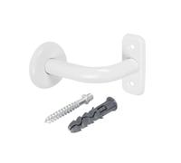 Support de Main Courante pour Rampe d'Escalier, ADGO, Avec Vis de Fixation, Hauteur : Environ 85 mm, Étrier de Fixation, Blanc
