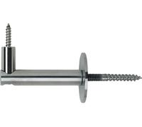 Support de main courante rosettes ø 50 mm, distance du mur 75 mm, inox mat