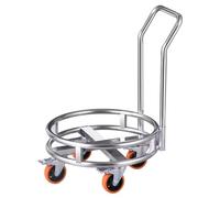 Support de marmite en acier inoxydable avec roulettes, support de seau à soupe commercial pour restaurant, cuisine, service alimentaire, idéal pour base de bouteille de gaz, design durable