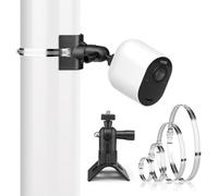 Support De Mât À 360 ° Pour Caméra De Surveillance Eufycam/Arlo/Wyze, Support De Caméra Avec 4 Anneaux De Serrage Réglables Support Mural Intérieure Extérieure Pour Caméra (Noir)[GOP6254428]