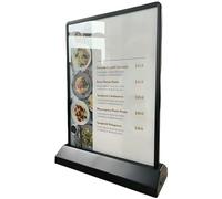 Support De Menu De Bureau Led A4/a5, Porte-affiche Lumineux Rechargeable Avec Base Antidérapante, Boîte Lumineuse Publicitaire Avec Autonomie De Batterie De 8 Heures, Cadre D’affichage Haute black A5