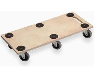 Support de Meuble Long Meister, 680x290mm, Capacité 300kg, 6 Roulettes Pivotantes 75mm, Patins Antidérapants