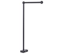 Support de mobile babybay adapté à tous les modèles avec tiges rondes I réglable en continu I en bois de hêtre massif, laqué gris ardoise
