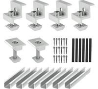 Support de module solaire, fonction réglable, construction en aluminium durable, argenté