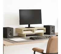 Support de Moniteur Étagère Rangement Réhausseur Écran Bois d'Ingénierie vidaXL