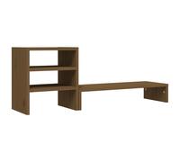 Support de moniteur Marron miel 81x20x30 cm Bois de pin solide
