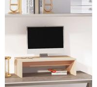 vidaXL Monitorstandaard 50x27x15 cm massief grenenhout813924 Brun G