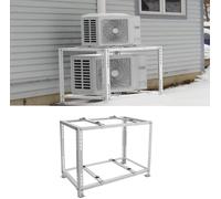 Support de montage au sol double couche pour climatiseur mini split 9000 BTU-45000 BTU - Résistant aux intempéries - Support universel robuste pour climatiseur AC - Blanc - 90 x 40 cm